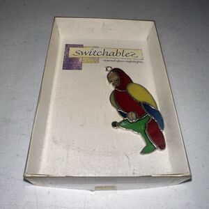 Switchables Stained Glass Night Light Cover Parrot 2005 New In Box